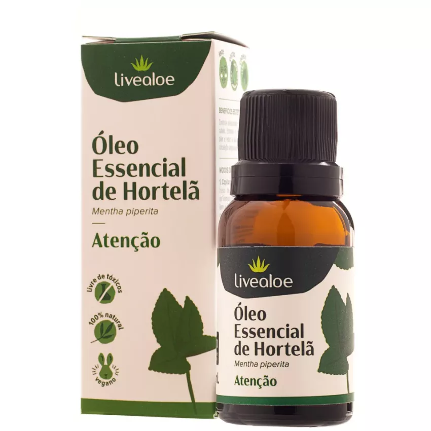 Óleo Essencial de Hortelã 15ml - Live Aloe