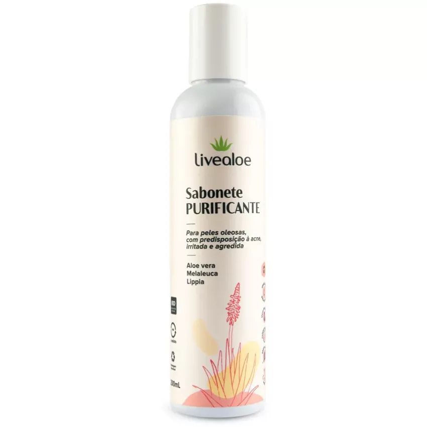 Sabonete Purificante 200ml - Live Aloe