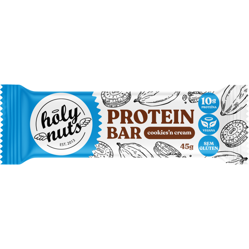Barra de Proteína Vegana - Cookies'n'cream 45g