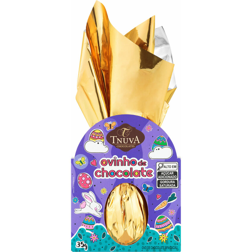 Ovinho de Páscoa Chocolate 35g - Vegano e Sem Lactose - Tnuva