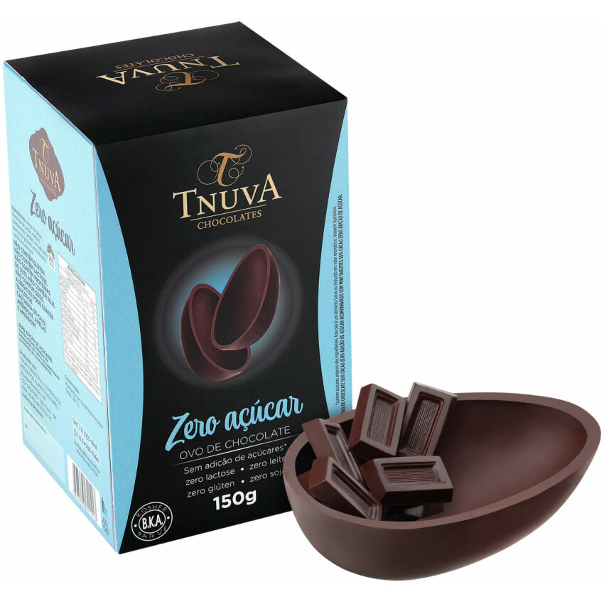 Ovo de Páscoa Chocolate Zero Açúcar com Tabletinhos Zero Acúçar 150g - Tnuva