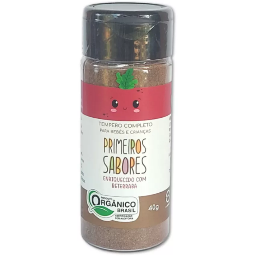 Vidro Tempero Primeiros Sabores Enriquecido com Beterraba Orgânico 40g - Terra Amor