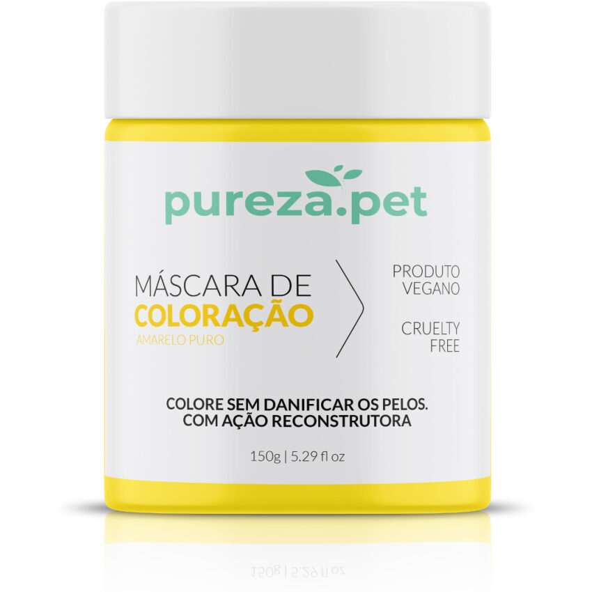 Máscara de Coloração Amarelo Puro 150g - Pureza Pet