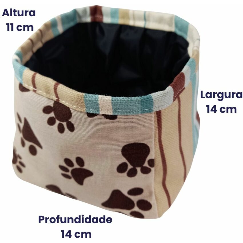 Bebedouro Pet Dobrável Impermeável Ecológico Reutilizável