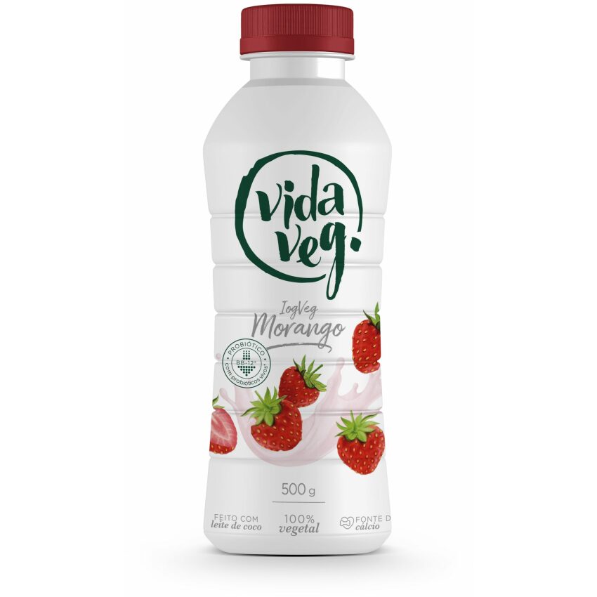 Iogurte de Morango 500g Vegano - Vida Veg
