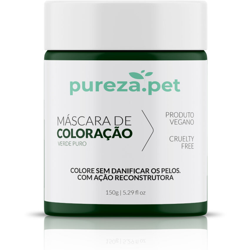 Máscara de Coloracao Verde Puro 150g - Pureza Pet