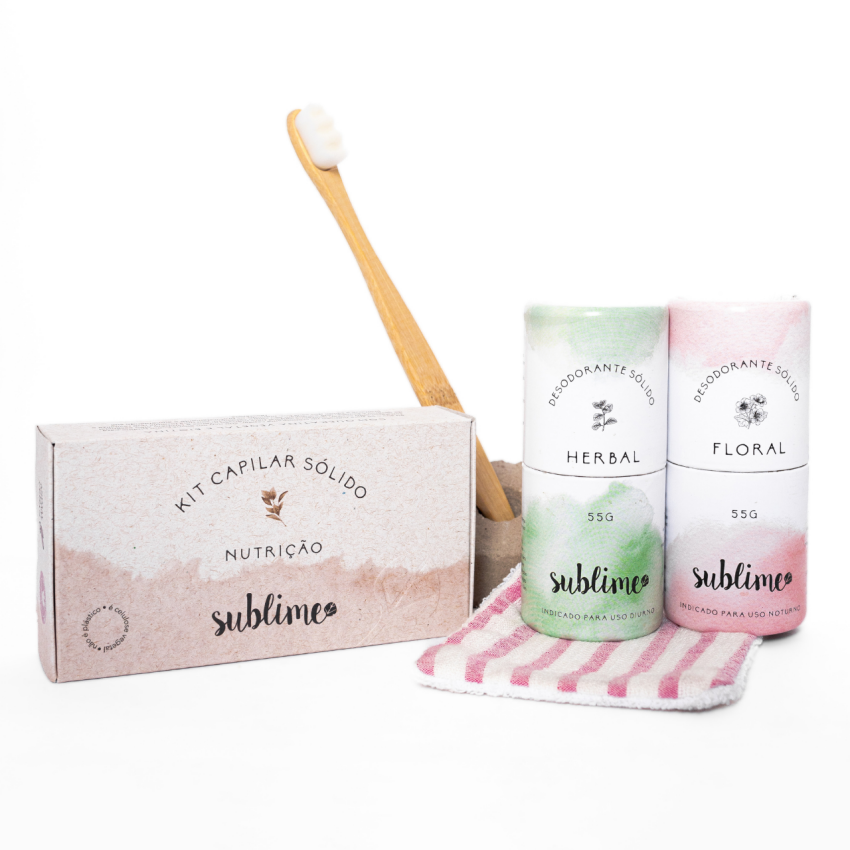 Kit Banheiro Lixo Zero - Kit Capilar e 2 Desodorantes - Sublime Biocosméticos