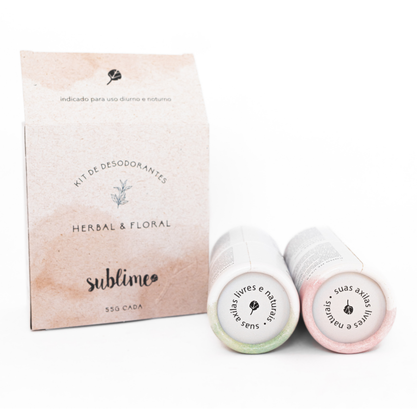 Kit Desodorante Herbal e Floral - Sublime Biocosméticos