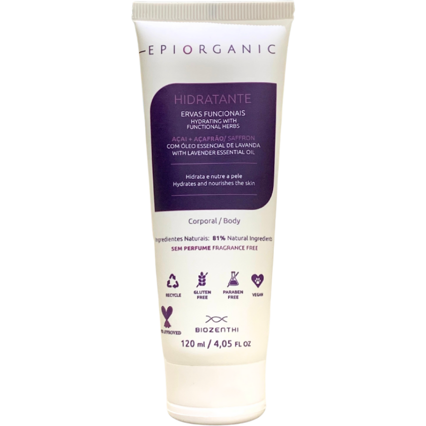 Hidratante Corporal de Açaí, Lavanda e Açafrão 120ml - Biozenthi