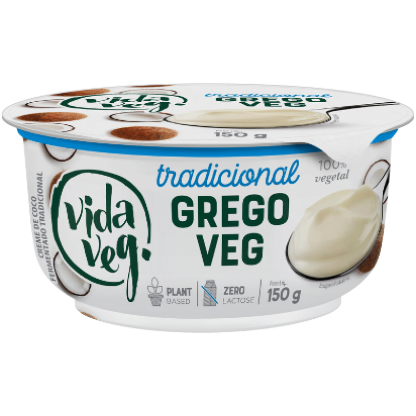 Iogurte Grego Vegano Tradicional 150g - Vida Veg