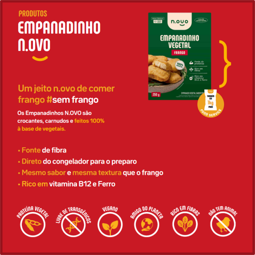 Nuggets de Frango Vegetal 250g - Vegano - N.OVO Plant based