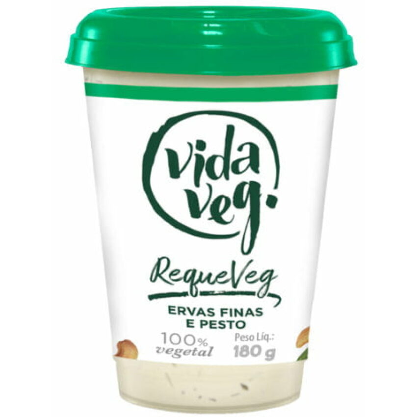 Requeijão Vegano - Ervas Finas com Pesto 180g - Vida Veg