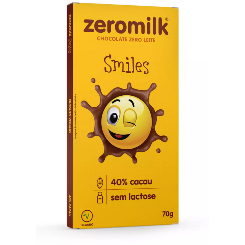 Chocolate Zeromilk Smile 40% Cacau - 70g