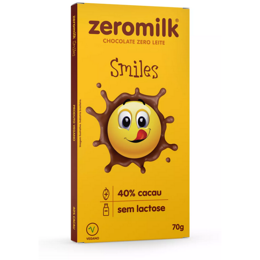 Chocolate Zeromilk Smile 40% Cacau - 70g