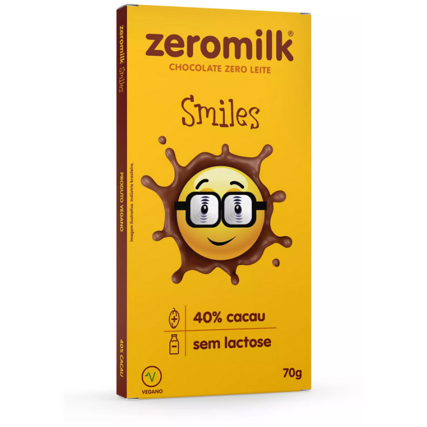 Chocolate Zeromilk Smile 40% Cacau - 70g