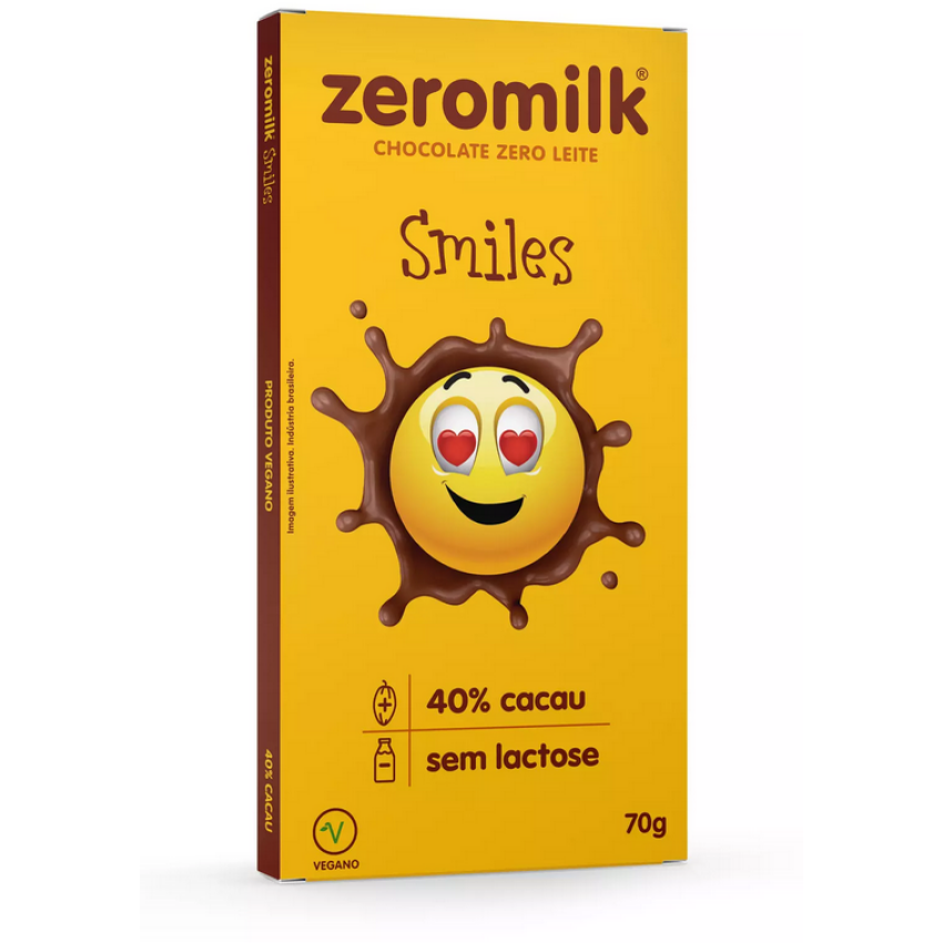 Chocolate Zeromilk Smile 40% Cacau - 70g