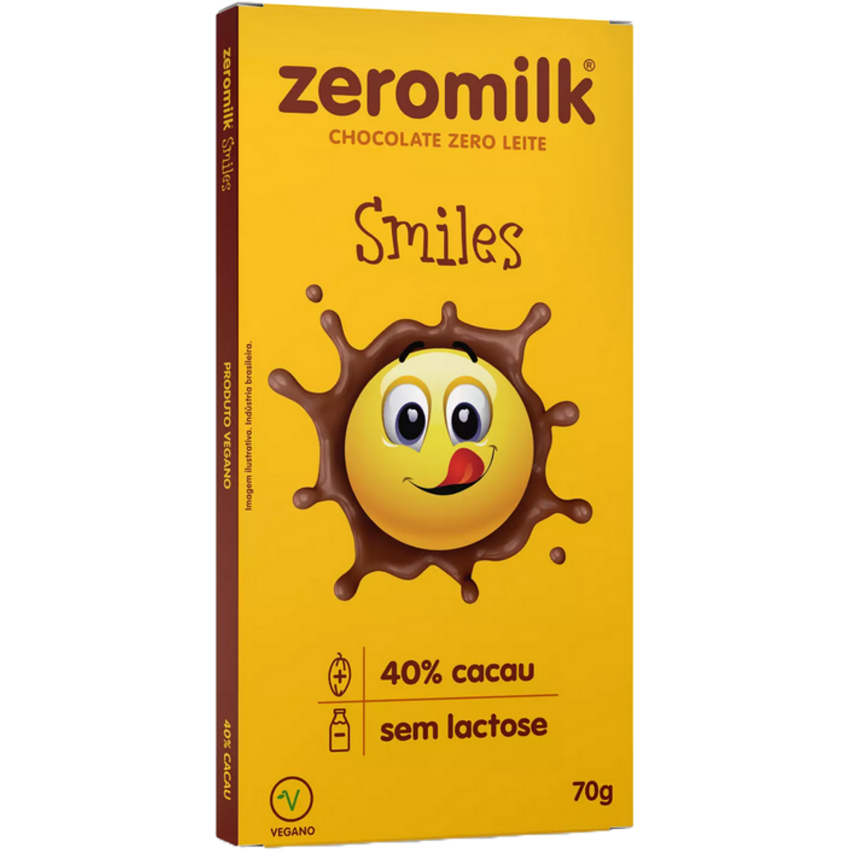 Chocolate Zeromilk Smile 40% Cacau - 70g