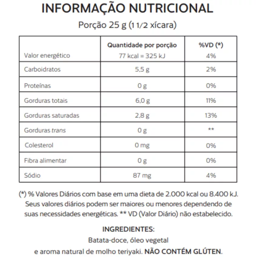 Chips de Batata-doce Molho Teriyaki 45g - Roots to Go