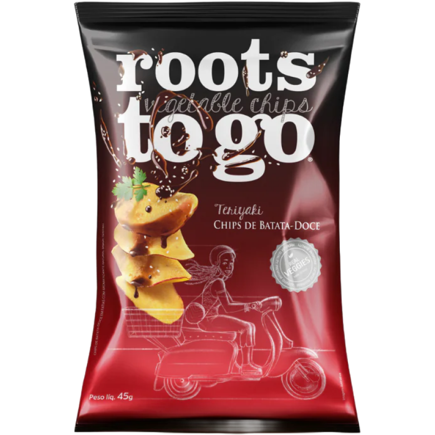 Chips de Batata-doce Molho Teriyaki 45g - Roots to Go