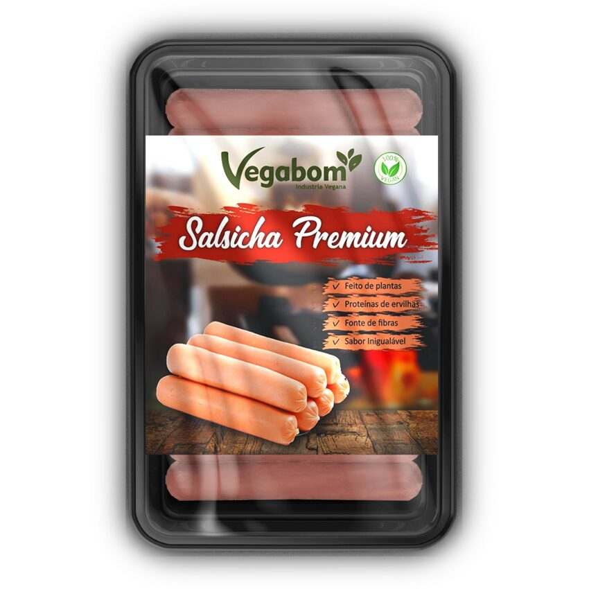 Salsicha Vegana Premium (Proteína de Ervilha) 300g - Vegabom