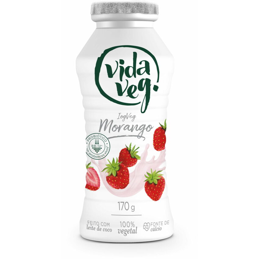 Iogurte de Morango Vegano 170g - Vida Veg