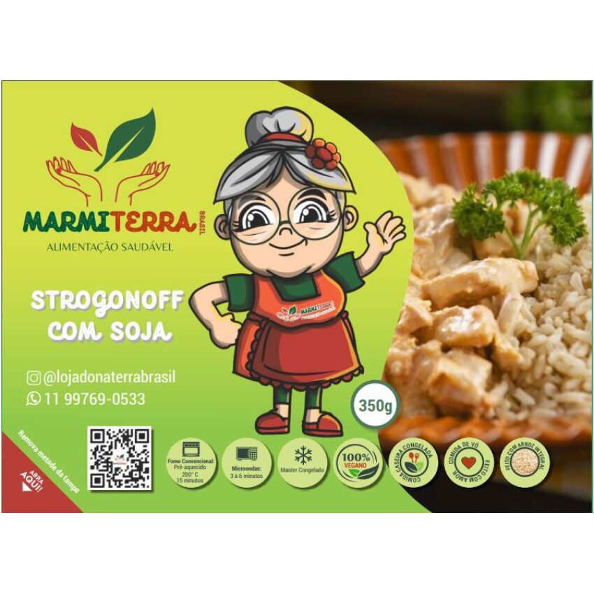 Marmita Strogonoff Vegano de Soja 350g - Marmiterra