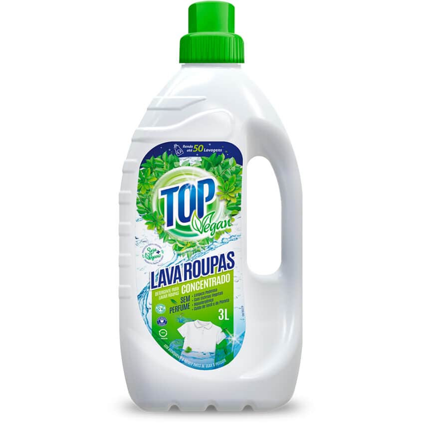 Lava Roupas Concentrado Sem Perfume 3L - Top Vegan