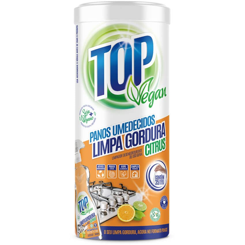 Panos Umedecidos Limpa Gordura 35un - Top Vegan