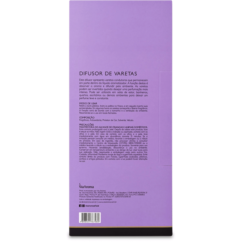 Difusor de Varetas - Lavanda - Via Aroma 200ml