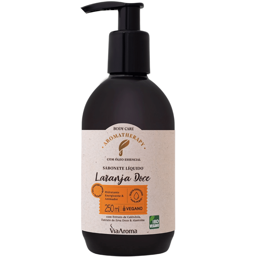 Sabonete Líquido - Laranja Doce - Aromatherapy - Via Aroma 250ml