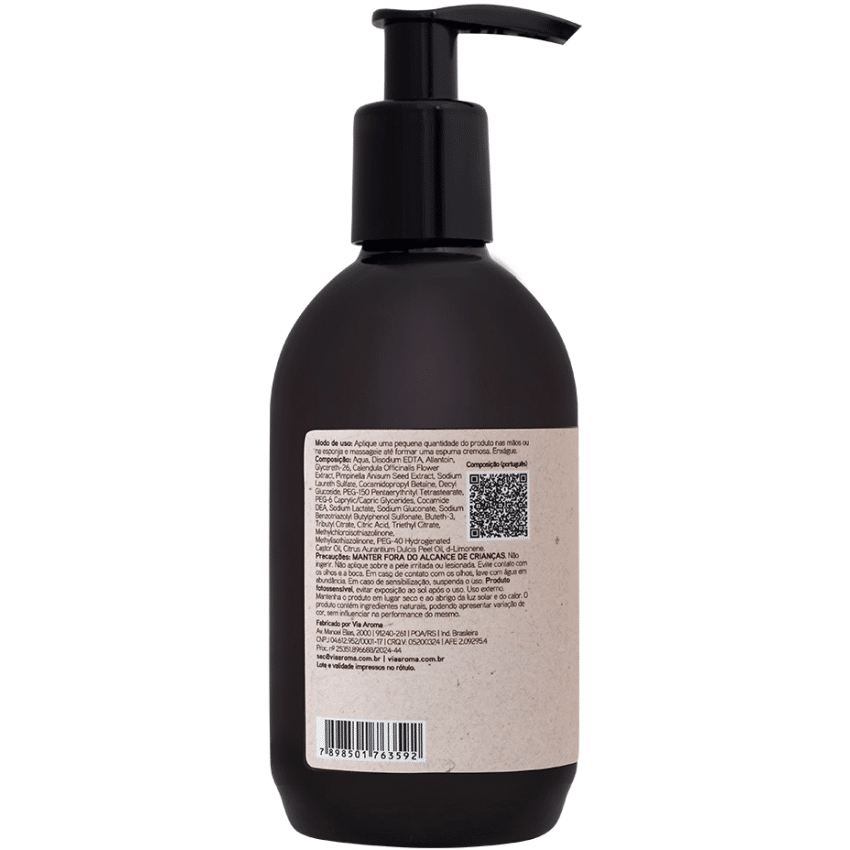 Sabonete Líquido - Laranja Doce - Aromatherapy - Via Aroma 250ml
