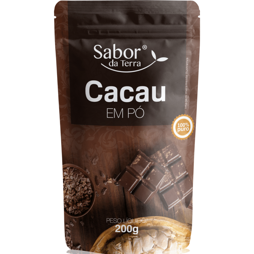 Cacau em Pó 100% Puro 200g - Sabor Da Terra