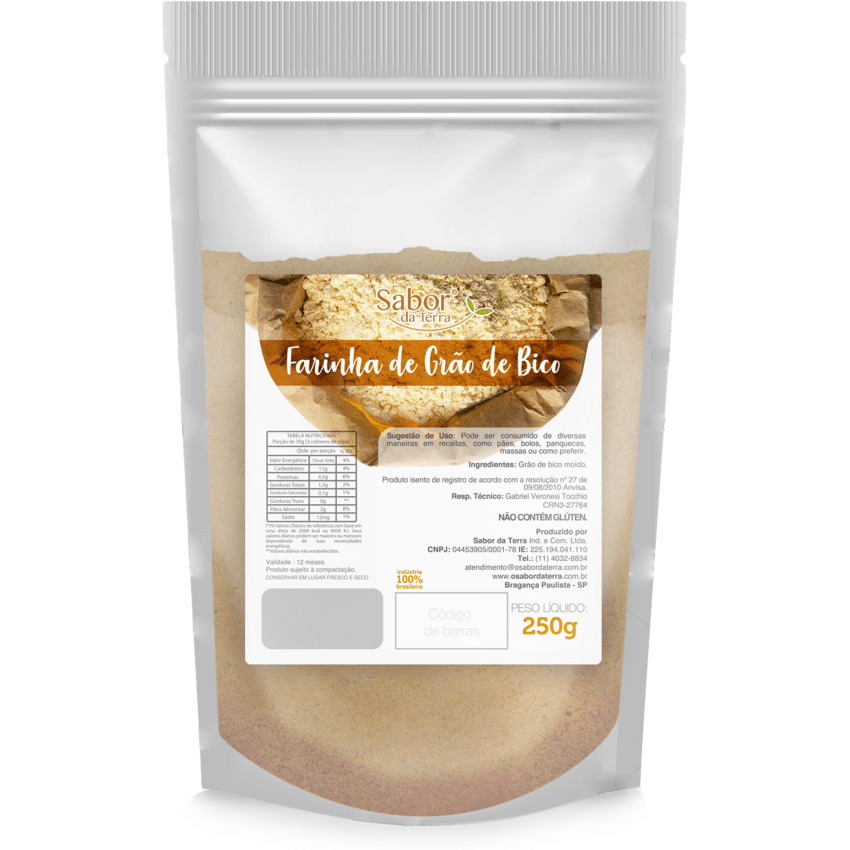 Farinha de Grão de Bico 250g - Sabor Da Terra