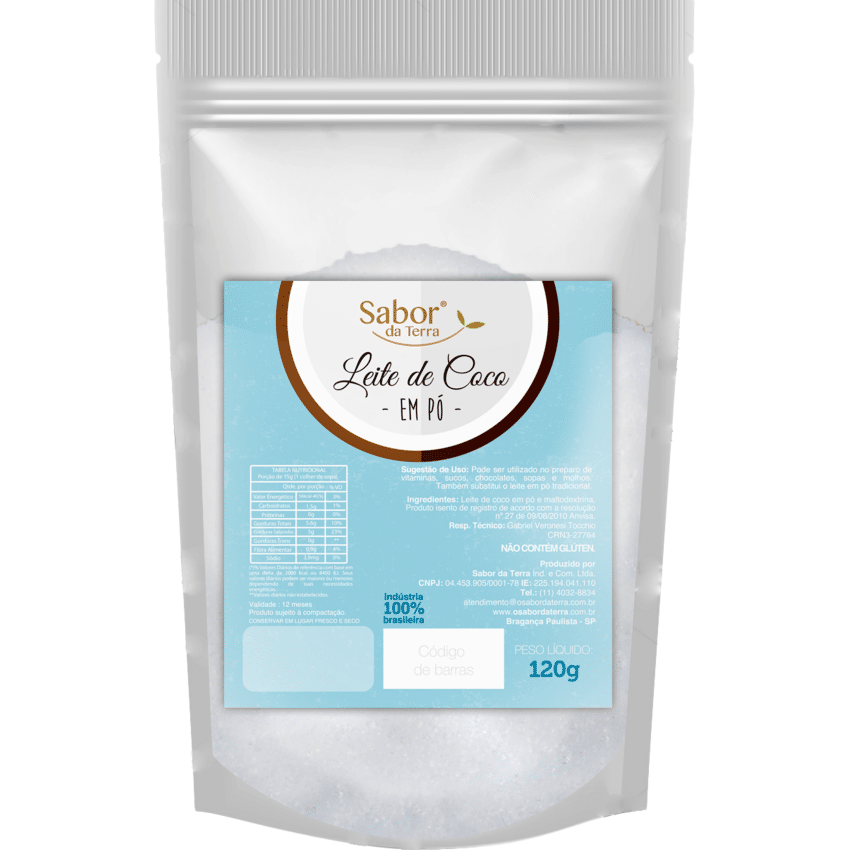 Leite de Coco em Pó 120g - Sabor Da Terra
