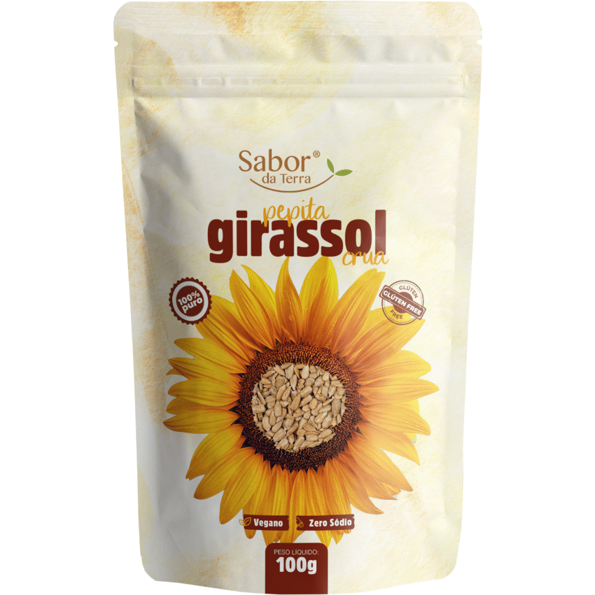 Semente de Girassol Crua Pepita 100g - Sabor Da Terra