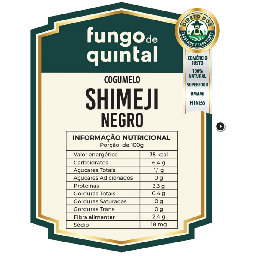 Cogumelo Shimeji Preto 200g - Fungo de Quintal