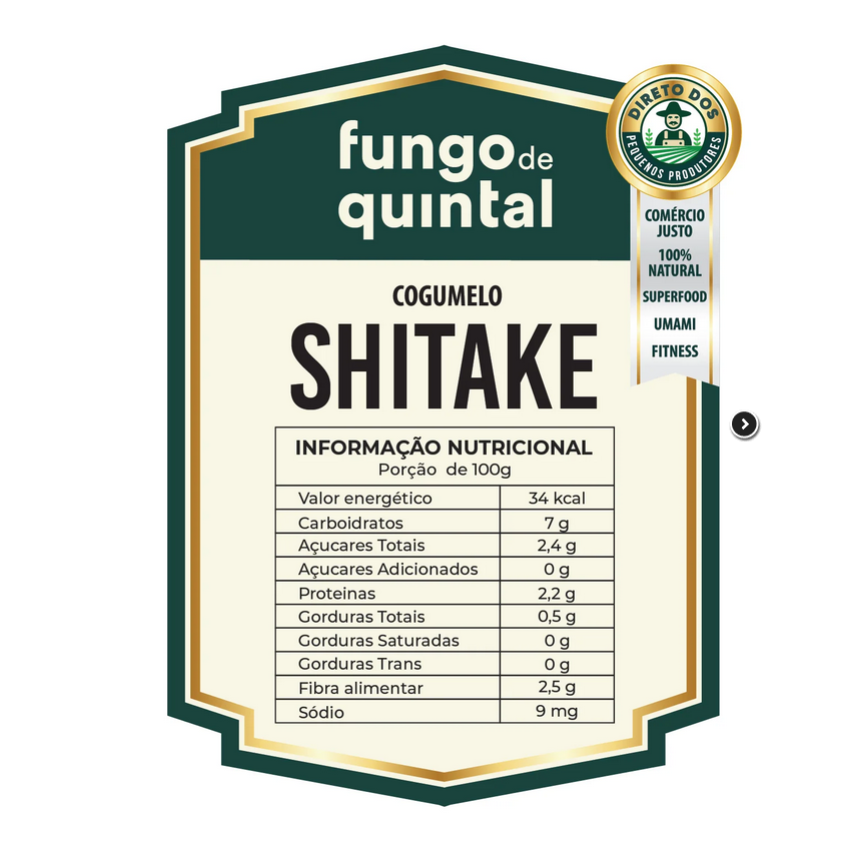 Cogumelo Shitake 200g - Fungo de Quintal