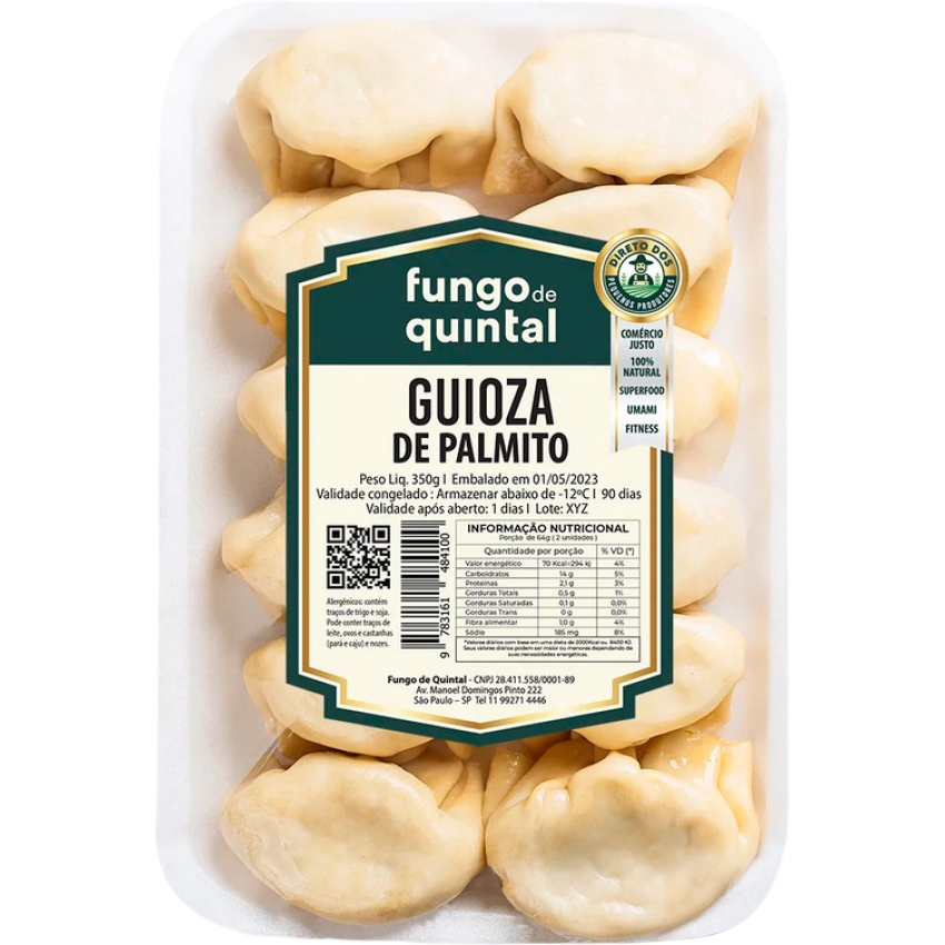Guioza de Palmito 360g - Fungo de Quintal