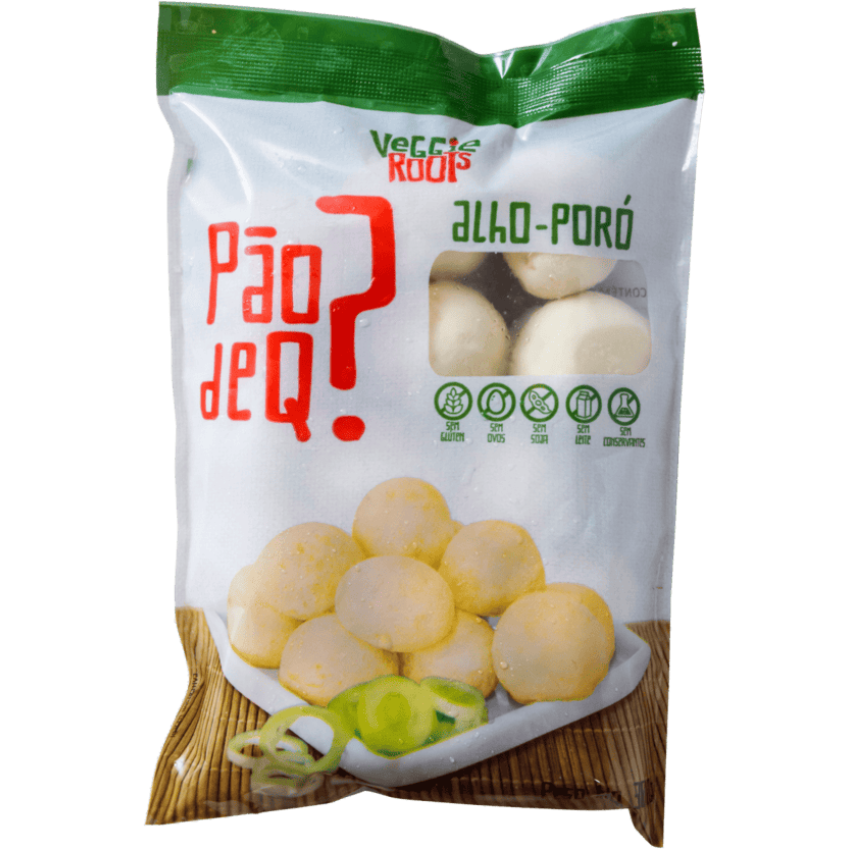 Pão de Q – Pão de Queijo Vegano Alho-poró 300g - Veggie Roots