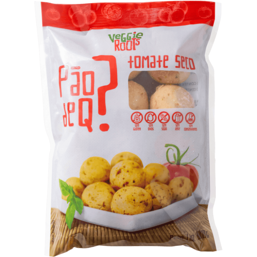 Pão de Q – Pão de Queijo Vegano Tomate Seco 300g - Veggie Roots