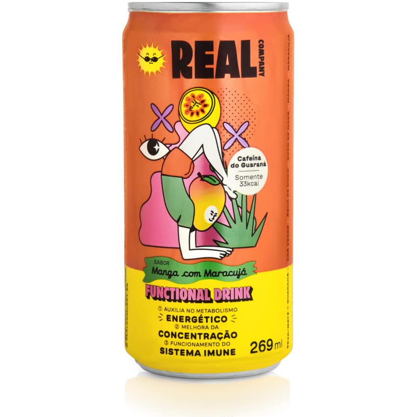 Energético Funcional Natural - Manga com Maracujá 269ml - Real Company