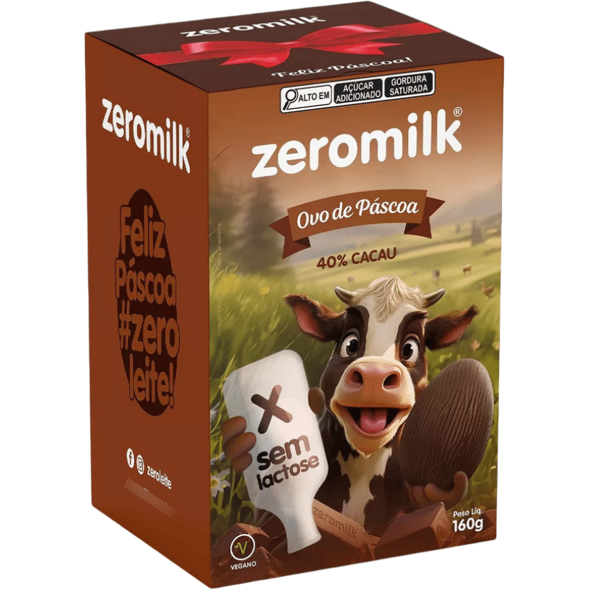 Ovo de Páscoa Vegano 40% Cacau 160g - Zeromilk
