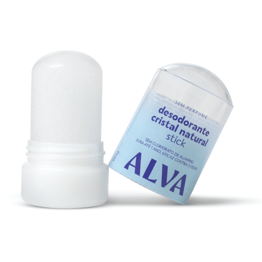 Desodorante Cristal Stick 60g (Dura 1 ano) - Natural e Vegano - Alva Personal Care