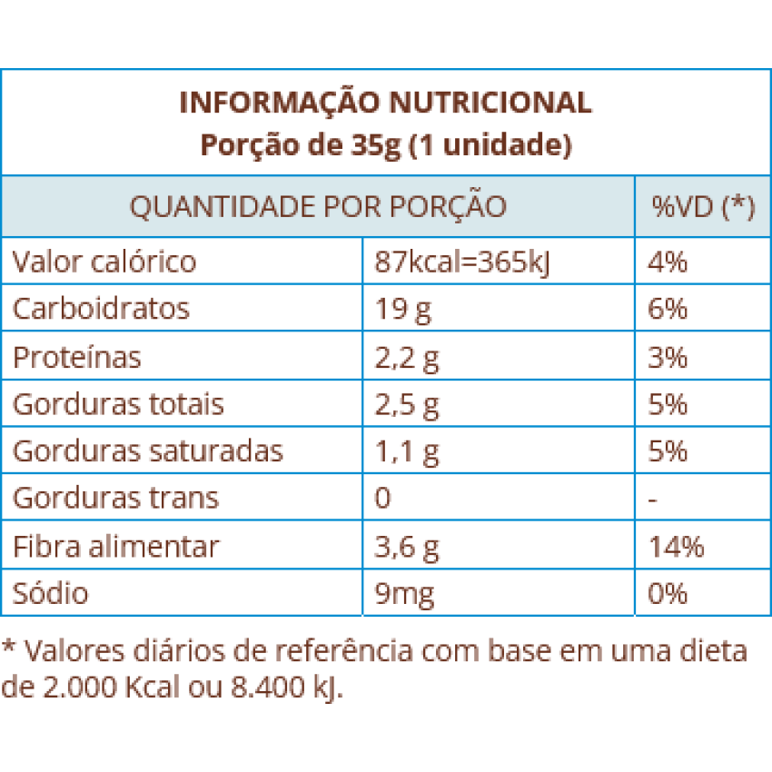 Bolinho Vegano sabor Maçã com Canela Zero Açúcar 35g - SuaviPan