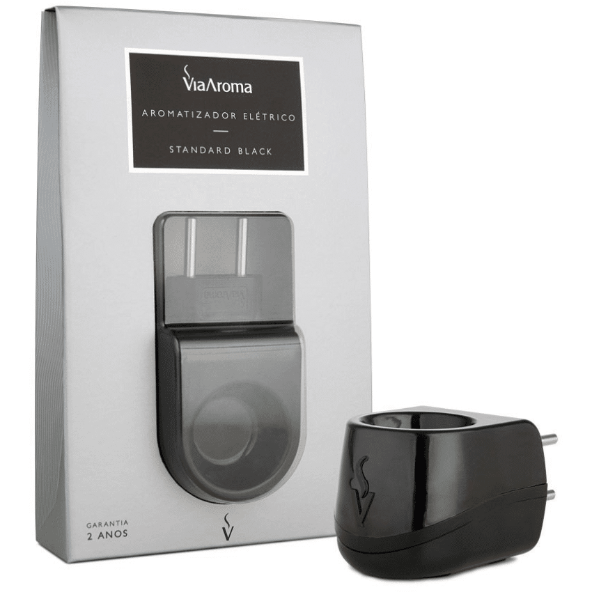 Difusor Aromatizador Elétrico Porcelana Original Black Bivolt – Via Aroma