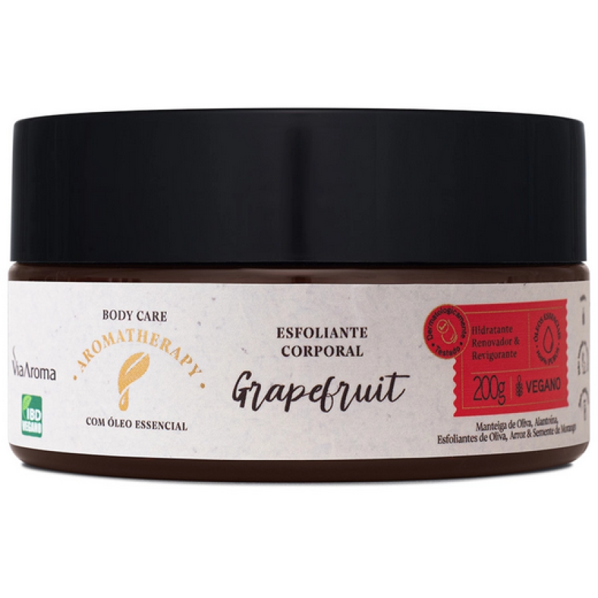 Esfoliante Corporal Grapefruit - Aromatherapy 200g - Via Aroma