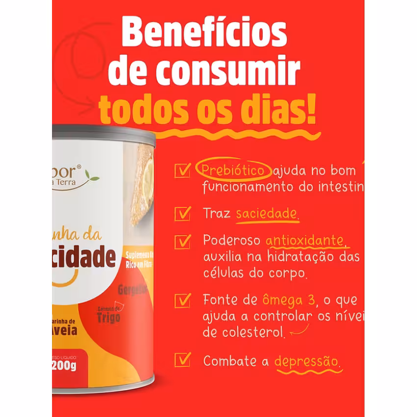 Mix Farinhas e Grãos Farinha Da Felicidade 200g - Sabor Da Terra