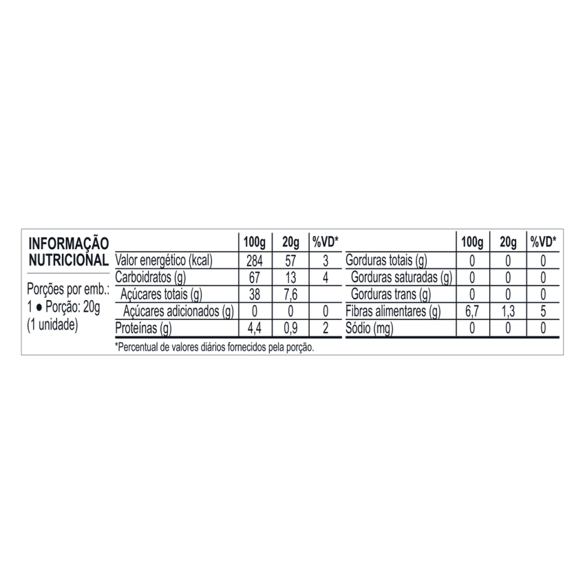 Tablete de Frutas - Banana e Cacau 60g (3 unid. 20g) - Nátikos