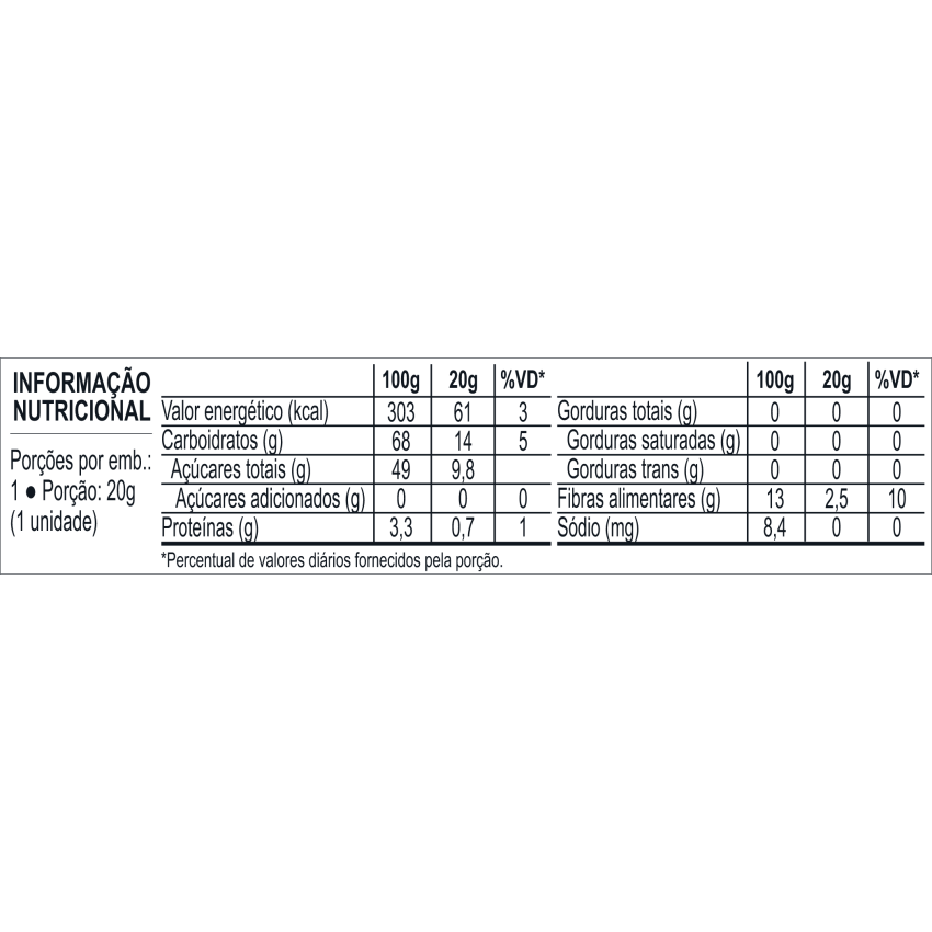 Tablete de Frutas - Banana e Morango 60g (3 unid. 20g) - Nátikos