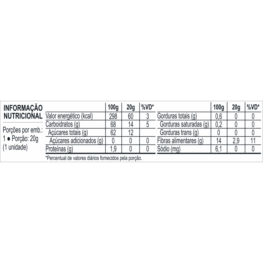 Tablete de Frutas - Manga e Maçã 60g (3 unid. 20g) - Nátikos